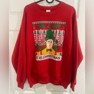 Dwight from the Office Elf Christmas Sweater - ugly Christmas sweater size M